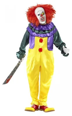 Produktbild von Klassisches Horror Clown Kostüm mit Maske Größe: M