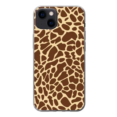 Produktbild von MuchoWow® Handyhülle Schutzhülle Hülle für iPhone 13 Tiermotiv - Giraffe - Braun Silikon Softcase Handy Hülle - Karteninhaber