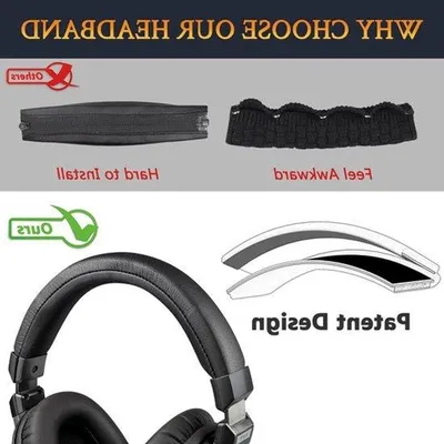 Produktbild von Ersatz-Ohrhörer-Headband-Kissen für DSR7BT - Vervangbare Ohrhörer-Headband-Kissen und Reparaturteile für Kopfhörer