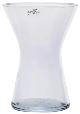 Glasvase konisch 14x14x19,5 cm transparent