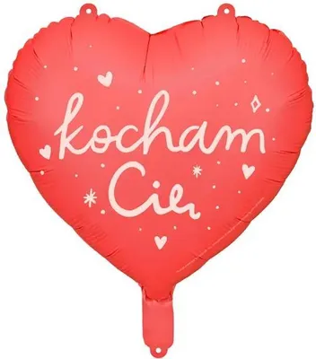Zdjęcie produktu dla Balon foliowy serce Kocham Cię, czerwone 45 cm