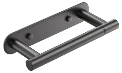 Image de Porte-papier hygiénique, porte-papier hygiénique avec 2 options de fixation, porte-papier hygiénique sans perçage, porte-papier hygiénique à fixation murale, porte-papier hygiénique en acier inoxydable pour la cuisine et la salle de bains, noir