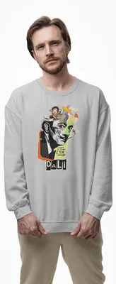 Produktbild von D&B Design Uni Pullover SWEB00021 Dali HellGrau-Größe 2XL