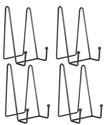 4er-Set Metall-Displayständer, schwarz, 15,5 x 10 x 7,6 cm