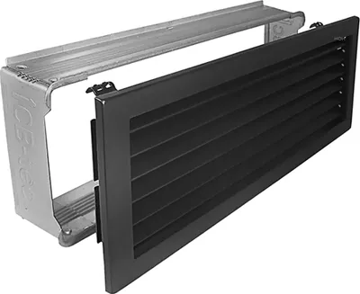 Produktbild von Kaltluftgitter KG 4515 S Lüftungsgitter Schwarz 450 x 150mm Zuluft Abluftgitter