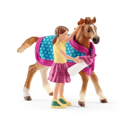 Immagine prodotto di Schleich HC Puledro con coperta 42361 - Schleich 42361 - (Giocattoli / Set di gioco)