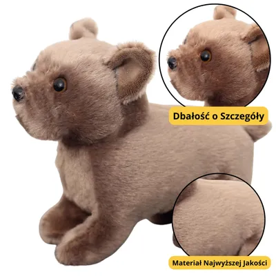 Obrázek produktu pro Plyšový maskot Plyšová hračka Malý pes Hnědá 19cm