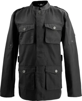 Produktbild von Kochjacke Parkastyle, langarm, Druckknöpfe, Fb. schwarz, Gr. 4XL : 4XL : 65% Polyester 35%Baumwolle 220 g/m² : schwarz