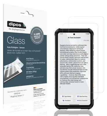 Image de 2x Protection ecrán pour Ulefone RugOne Xever 7 Verre souple Film Protecteur 9H dipos
