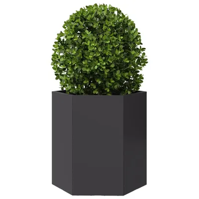 Produktbild von Stabli Pflanzkübel Schwarz Sechseckig 46x40x45 Stahl - DE428375 - Beete