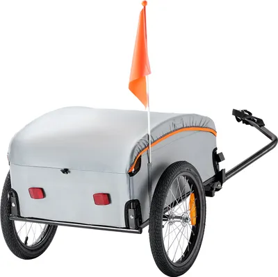Immagine prodotto di Rimorchio per bici SucceBuy - capacità di carico di 100 libbre, pieghevole, versatile per le avventure, con funzioni di sicurezza e gancio universale