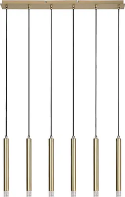 Zdjęcie produktu dla Lampa wisząca RAMIRA złoto-przezroczysty 6xG9x5W metal wym:120x77x3cm IP20 Rabalux