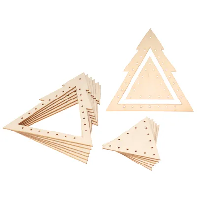 Produktbild von Fädeltannen aus Holz, 12tlg.