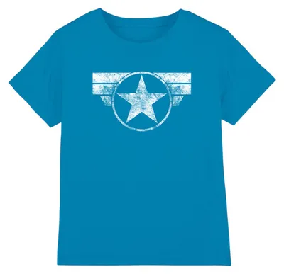 Image de Captain America - T-shirt pour garçon TV424 (128) (Bleu saphir)
