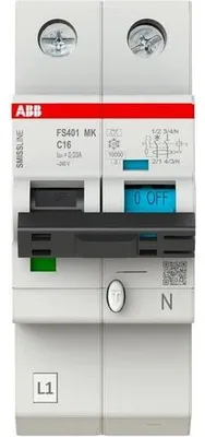 Obrázok produktu pre ABB FS401MK-C16/0.03, Miniatúrny istič, Typ AC, 10000 A, IP20