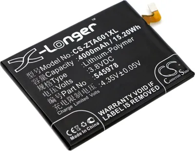 Produktbild von TECHTEK Akku Kompatibel mit [ZTE] BA601, Blade A601 Ersetzt 545978, für ICP51/59/78SA