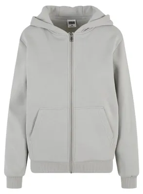 Imagen del producto de Urban Classics - Sudadera con capucha y cremallera completa para mujer, modelo TN1640 (3XL), color gris claro (similar al asfalto)