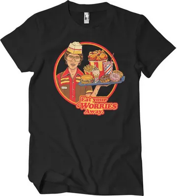 Produktbild von Eat Your Worries Away T-Shirt - XX-Large - Black
