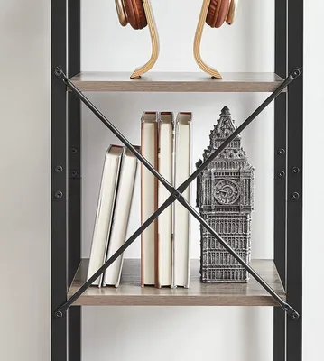 Produktbild von VASAGLE Bücherregal, Stahlgestell, Büroregal, Kippschutz, mit 6 Ebenen