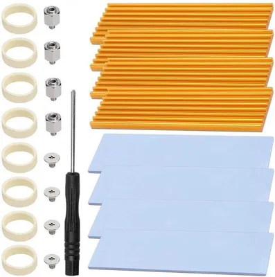Produktbild von Alu M.2 SSD Kühler 70x22x3mm Gold für Laptop Desktop