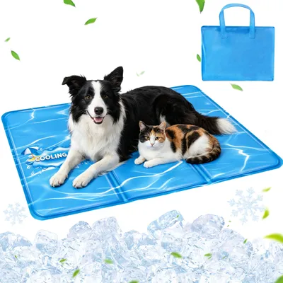 Kühlmatte 60x100 cm, selbstkühlend, wasserdicht, für Hunde & Katzen