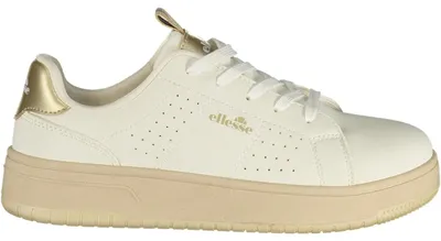 Produktbild von Stylische Damensneaker in Weiß mit goldenen Akzenten und Komfortsohle
