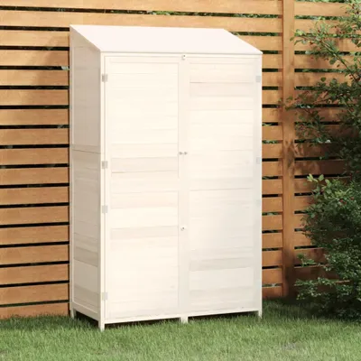Produktbild von "im  " Geräteschuppen Weiß 102x52x174,5 cm Massivholz Tanne - Geräteschuppen CC1030