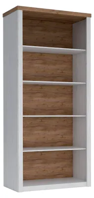 Produktbild von Bücherregal Léandre , Weiß und Holzoptik, 198.1cm