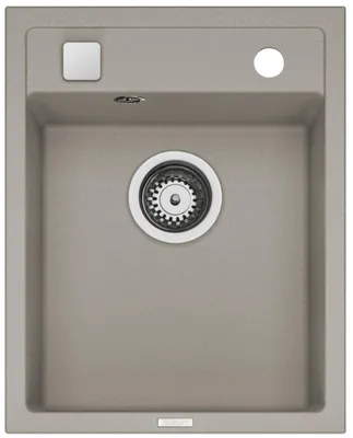 Produktbild von NABER Spüle ANGOLA 40 in CONCRETE mit Drehexcenterbedienung / Cin-Nagranit / Granitspüle