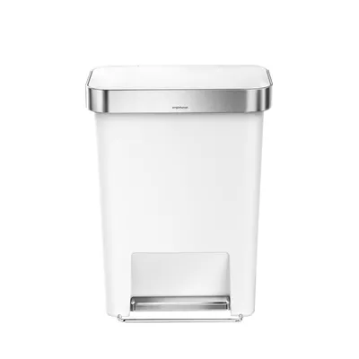 Produktbild von Abfallbehälter 45L pedal LINER POCKET - weiß / simplehuman