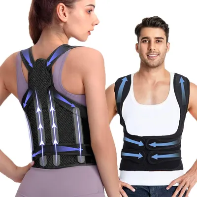 Produktbild von Haltungskorrektur, Haltungstrainer, Rücken Geradehalter, Rückenstützgürtel, Schulterglätter, Linderung von Schmerzen, für Frauen und Männer