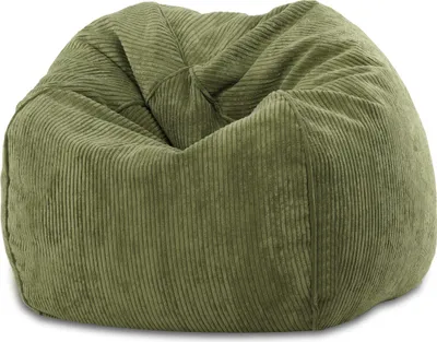 Produktbild von Ecopuf - Sitzsack Cord mit Fußstütze, Sessel mit Füllung, Sakwa Grün Sz20