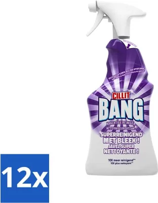 Produktbild von Cillit Bang - Bleichmittel - Entfernt hartnäckigen Schmutz - Starke Bleichwirkung - 750 ml - Vorteilspack - 12 Stücke