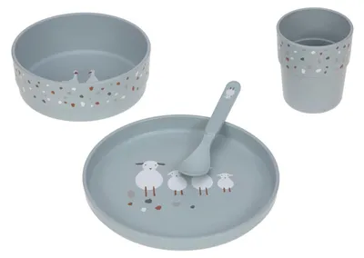 Immagine prodotto di Set di piatti PP/Cellulosa Tiny Farmer Sheep/Goose blu