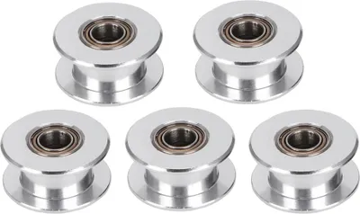 Produktbild von Druckerzubehör 5mm Bohrung Spannrolle H-förmig zahnlos 6mm Zahnriemenrad (Weiß)