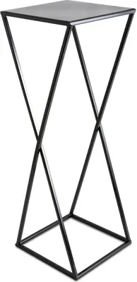 Produktbild von HowHomely Modern Pflanzenständer, Blumenhocker aus Metall Schwarz 70 cm Höhe - Blumenständer für das Haus
