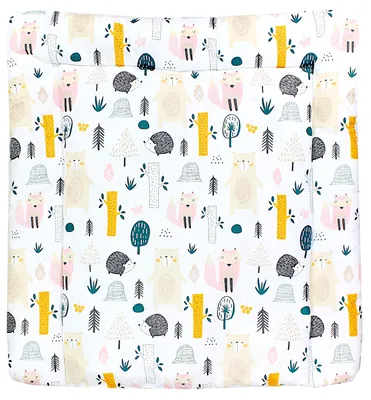 Produktbild von TupTam Baby Wickeltischauflage mit Baumwollbezug Gemustert, Farbe: Waldtiere, Größe: 75 x 85 cm
