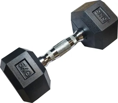 Obrázok produktu pre Jednoručná šesťhranná činka HEX 5 kg pogumovaná