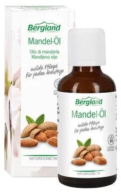 Immagine prodotto di L'olio di mandorle si ottiene dai noccioli maturi e privi di guscio del mandorlo dolce ed è un olio classico per la cura della pelle per tutti i tipi di pelle. È delicato e molto ben tollerato dalla pelle. Per questo motivo, è particolarmente indicato per le pelli sensibili e delicate e 50 ml