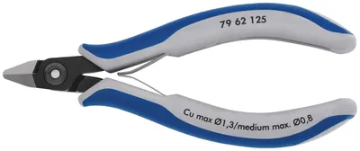Produktbild von Präzisionselektronikseitenschneider L.125mm Form 6 Facette nein pol.KNIPEX