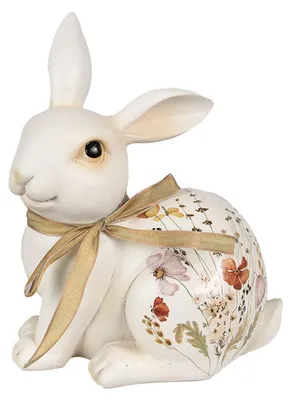 Produktbild von Clayre & Eef Figur Kaninchen 20 cm Beige Polyresin