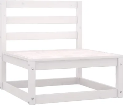Immagine prodotto di set 3 pezzi da giardino con cuscini in legno di pino massiccio bianco