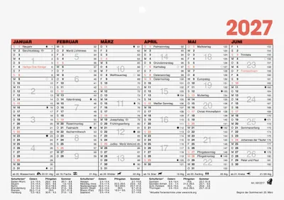 Produktbild von 2027 Glocken Tafelkalender A5