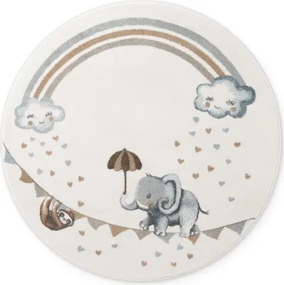 Image de 160x160 (diamètre) cercle Tapis enfant Villeroy & Boch Boho Kids 106304 Cream Multicolor cercle