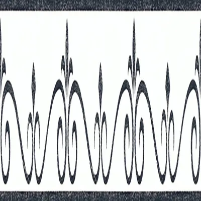 Produktbild von A.S. Création selbstklebende Bordüre Only Borders barock schwarz weiß 5,00 m x 0,05 m