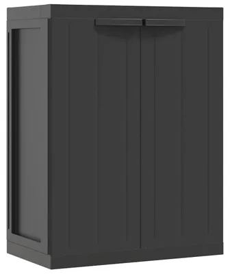 Immagine prodotto di Armadietto da giardino nero con ripiano regolabile, 65 x 37 x 85 cm