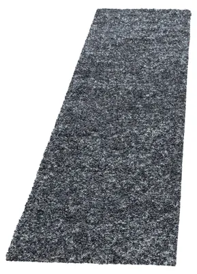 Produktbild von Teppich Läufer Wohnzimmer Anthrazit 80x250 Meliertes Design