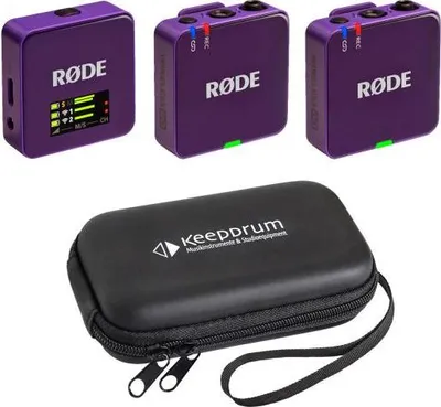 Produktbild von Rode Mikrofon-Funksystem Wireless GO Gen 3 Lila mit Softcase