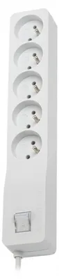 Image de Lestar LESTAR ZX 510 G-A K.:SZ 3,0M parasurtenseur Blanc 5 prise(s) AC 230 V 3 m