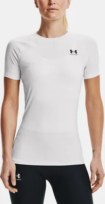 Produktbild von Under Armour Damen HeatGear Kurzarm Kompressions-T-Shirt - 1365460, Farbe:Weiß, Textil:M